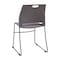 Flash Furniture Gray Plastic Stack Chair with Steel Sled Base, PK 5 5-RUT-NC499A-GY-GG - alternate 6
